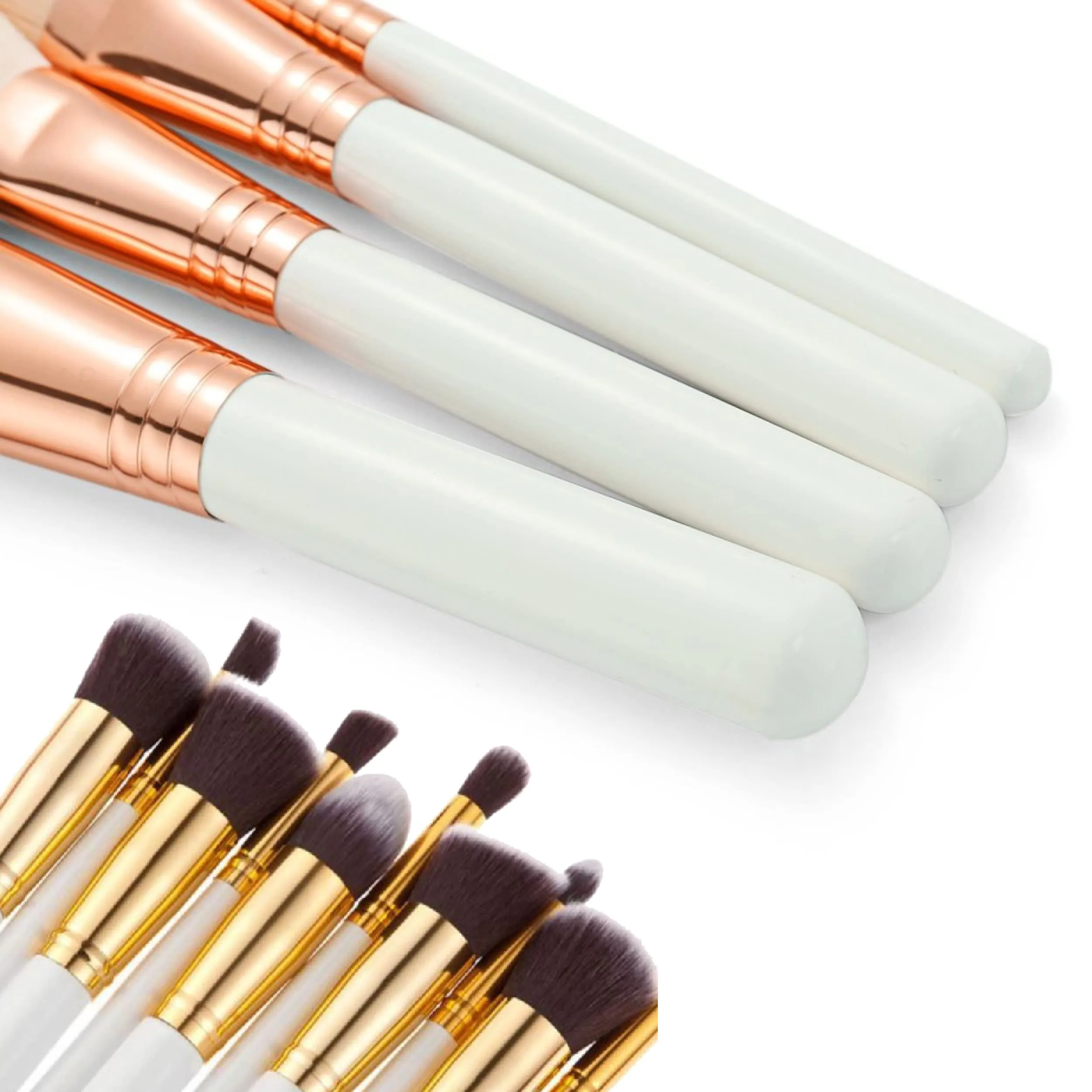 12 Pcs Makeup Brushes Set with Holder, Make Up Brush Set with Case - White