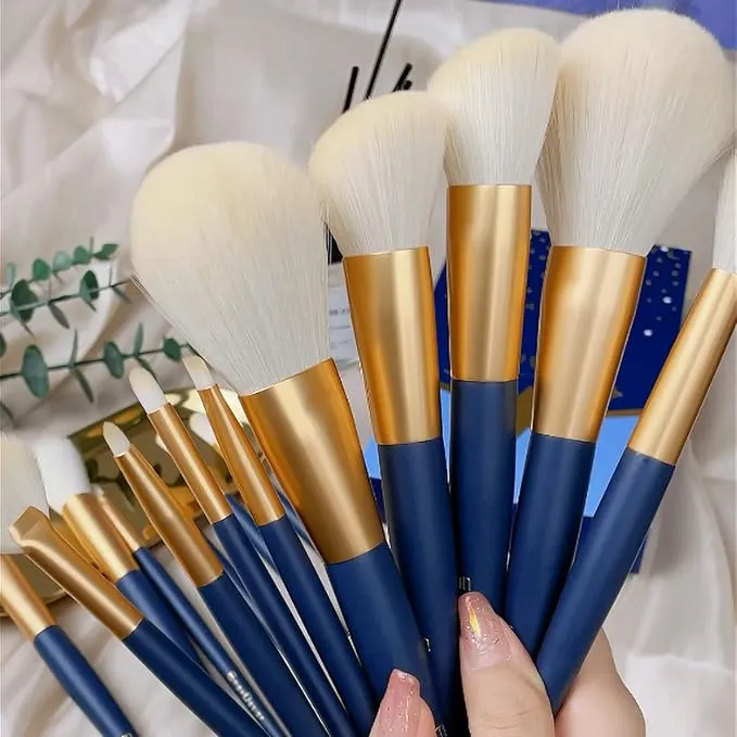 15 Pcs EmaxDesign Makeup Brush Set, Professional Makeup Brush, Premium Synthetic Cosmetic Brushes