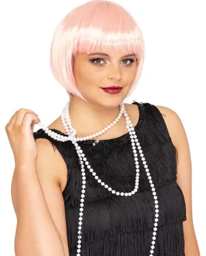 1920s Flapper Deluxe Pastel Pink Bob Wig