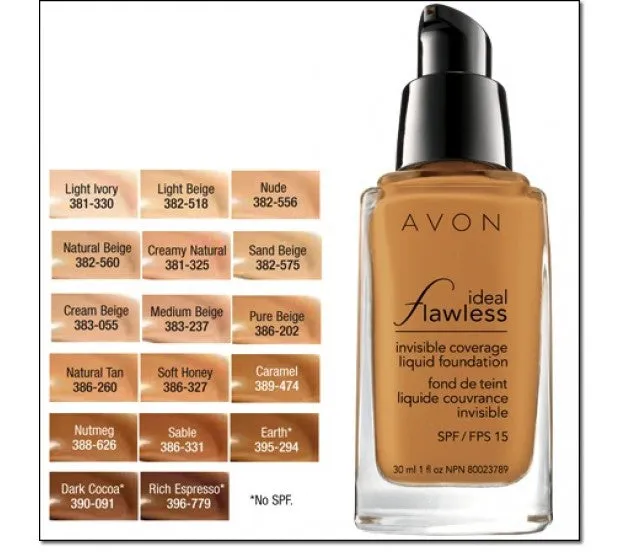 Avon Ideal Flawless Invisible Coverage Liquid Foundation | Earth