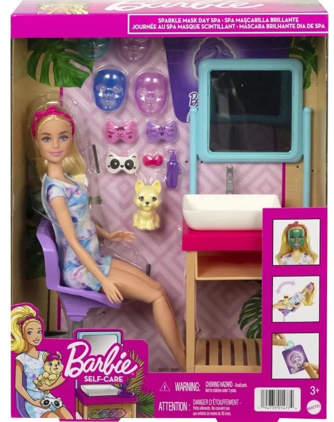 Barbie Sparkle Mask Wellness Spa Day Playset