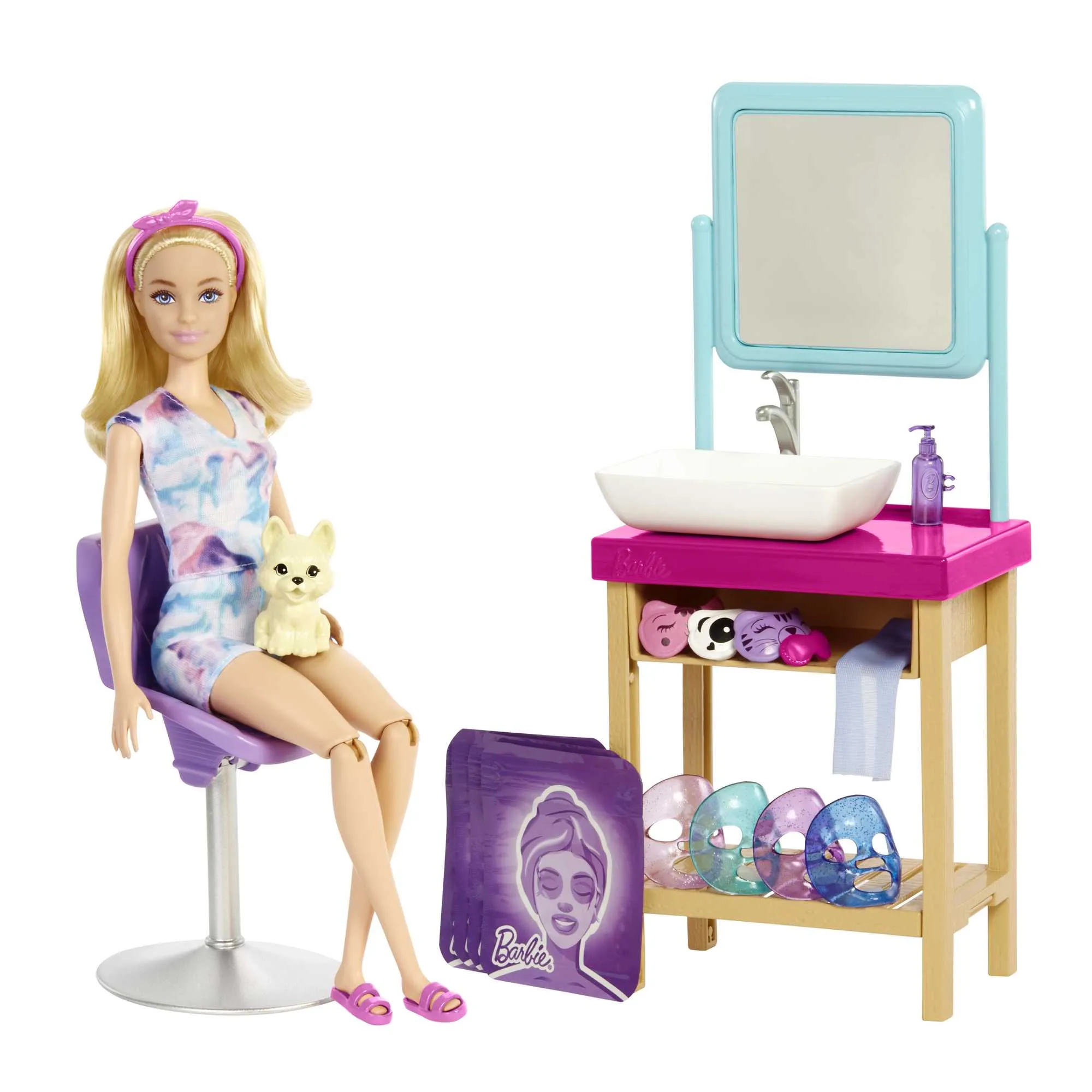 Barbie Sparkle Mask Wellness Spa Day Playset