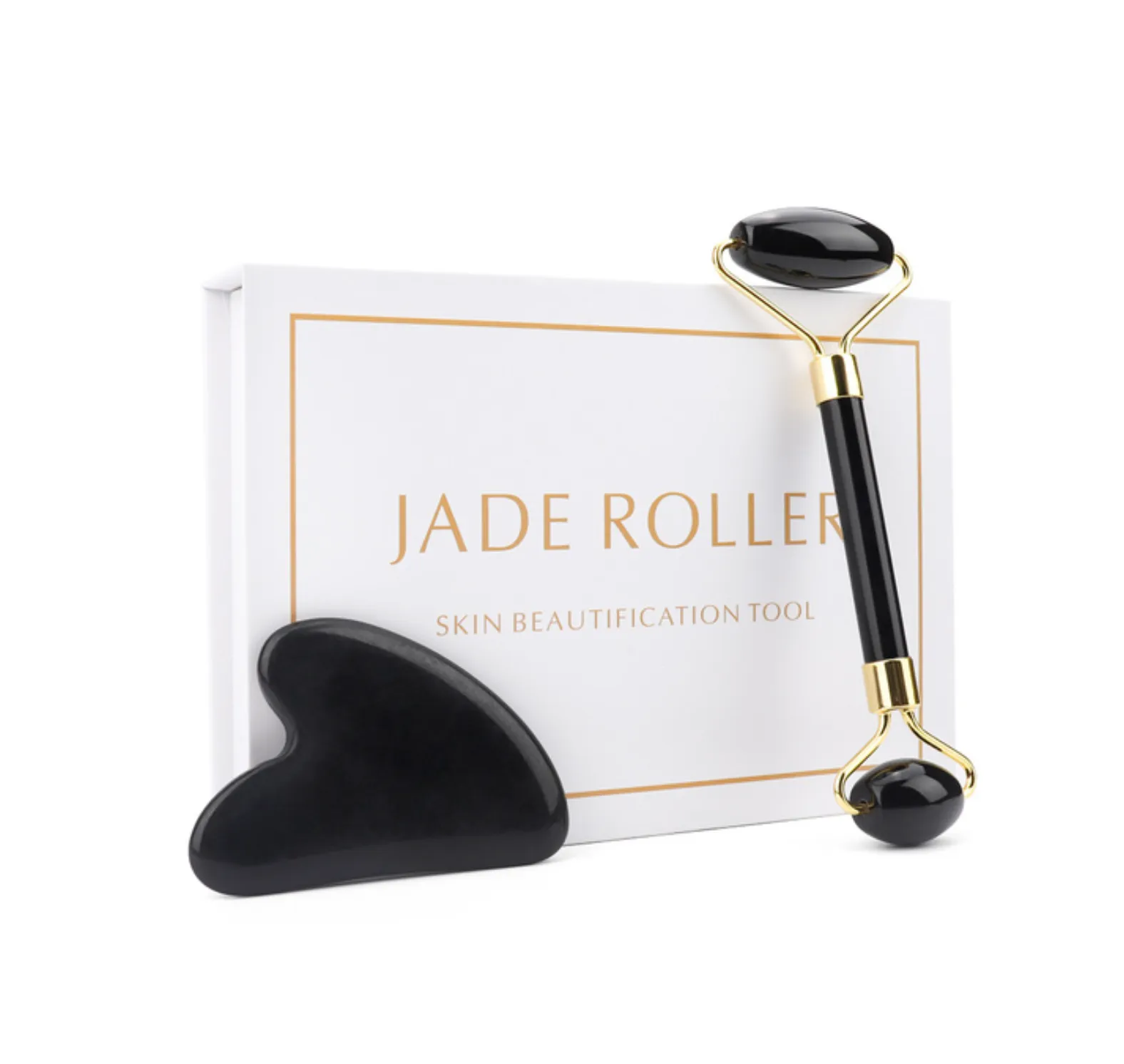 Black Jade Roller & Gua Sha Set