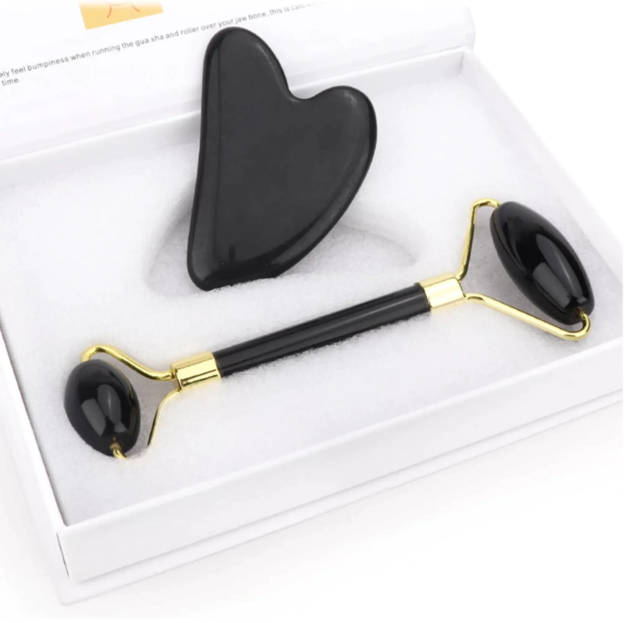 Black Jade Roller & Gua Sha Set