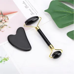 Black Jade Roller & Gua Sha Set