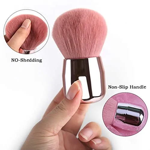 Blending Brush for Makeup Dual-ended Brush 2 Pcs Foundation Concealer Brush for Liquid, Cream, Powder, Buffing, Stippling Face Brush