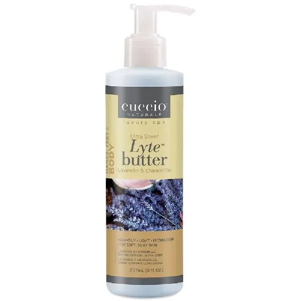 Cuccio Lyte Ultra-Sheer Body Butter Lavender & Chamomile 8 oz.