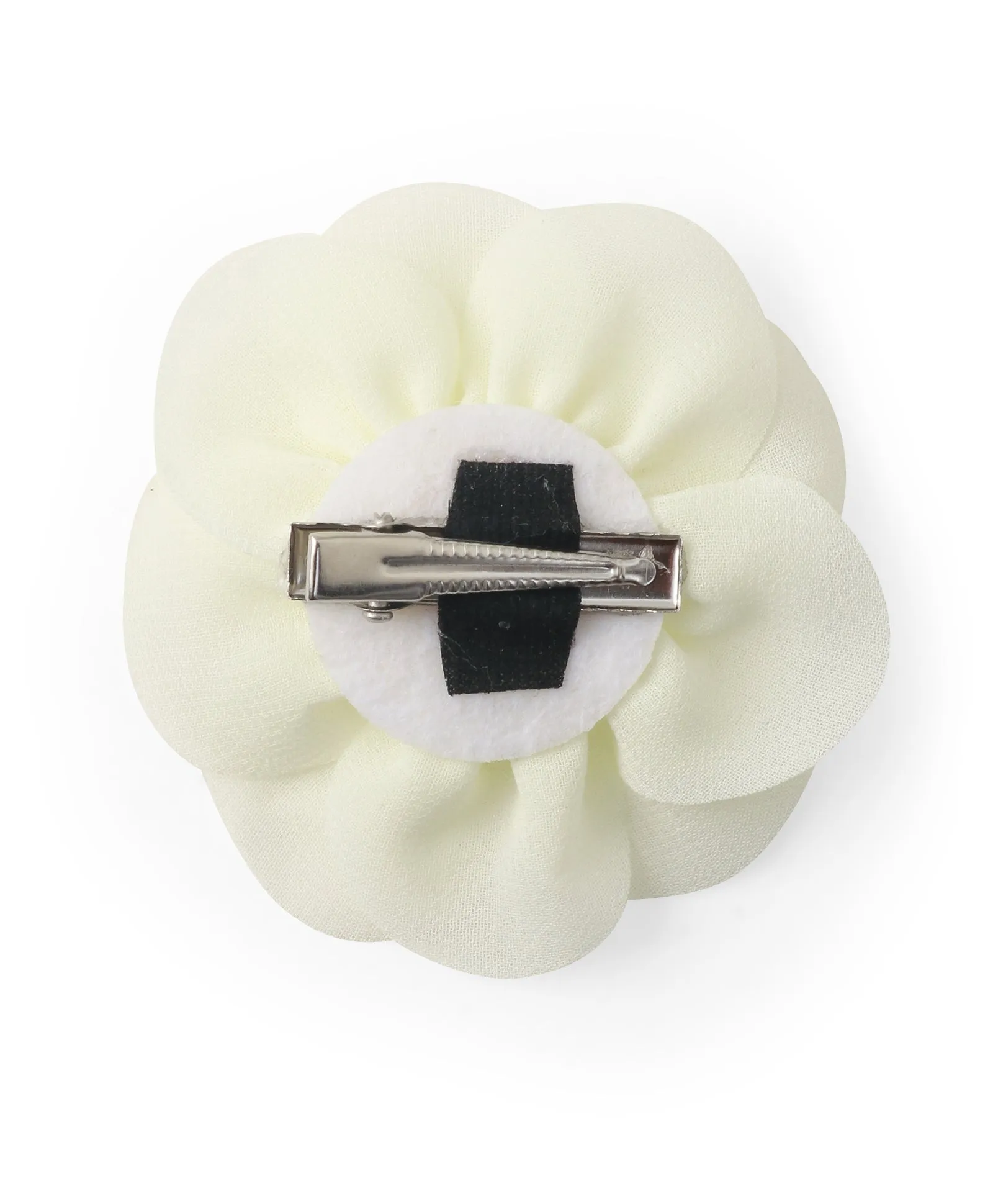 Delicate Rose Alligator Clip - Off-White