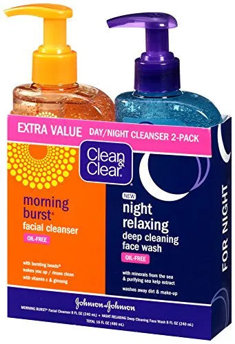 Duo de Jabones Faciales Día y Noche de Clean&Clear