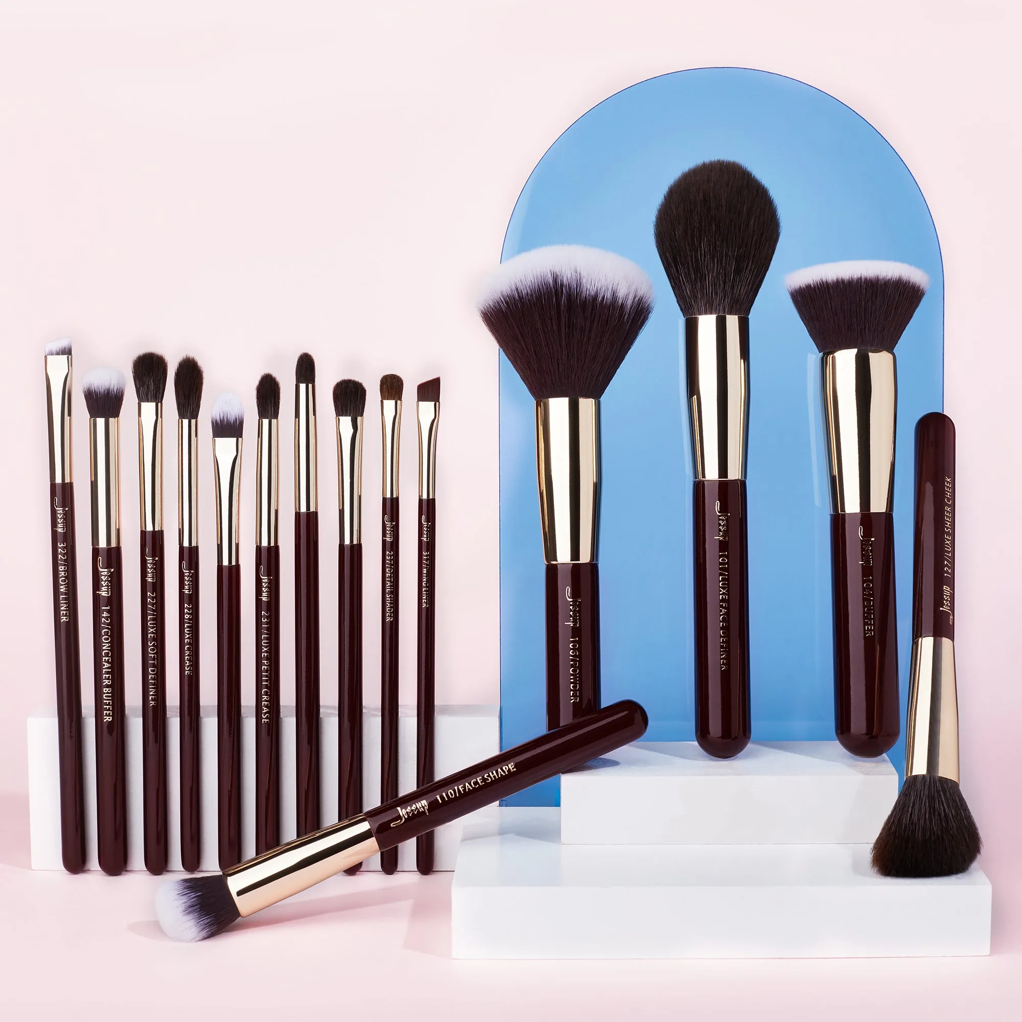 Everyday Essential Makeup Brush Set Zinfandel 15pcs T283