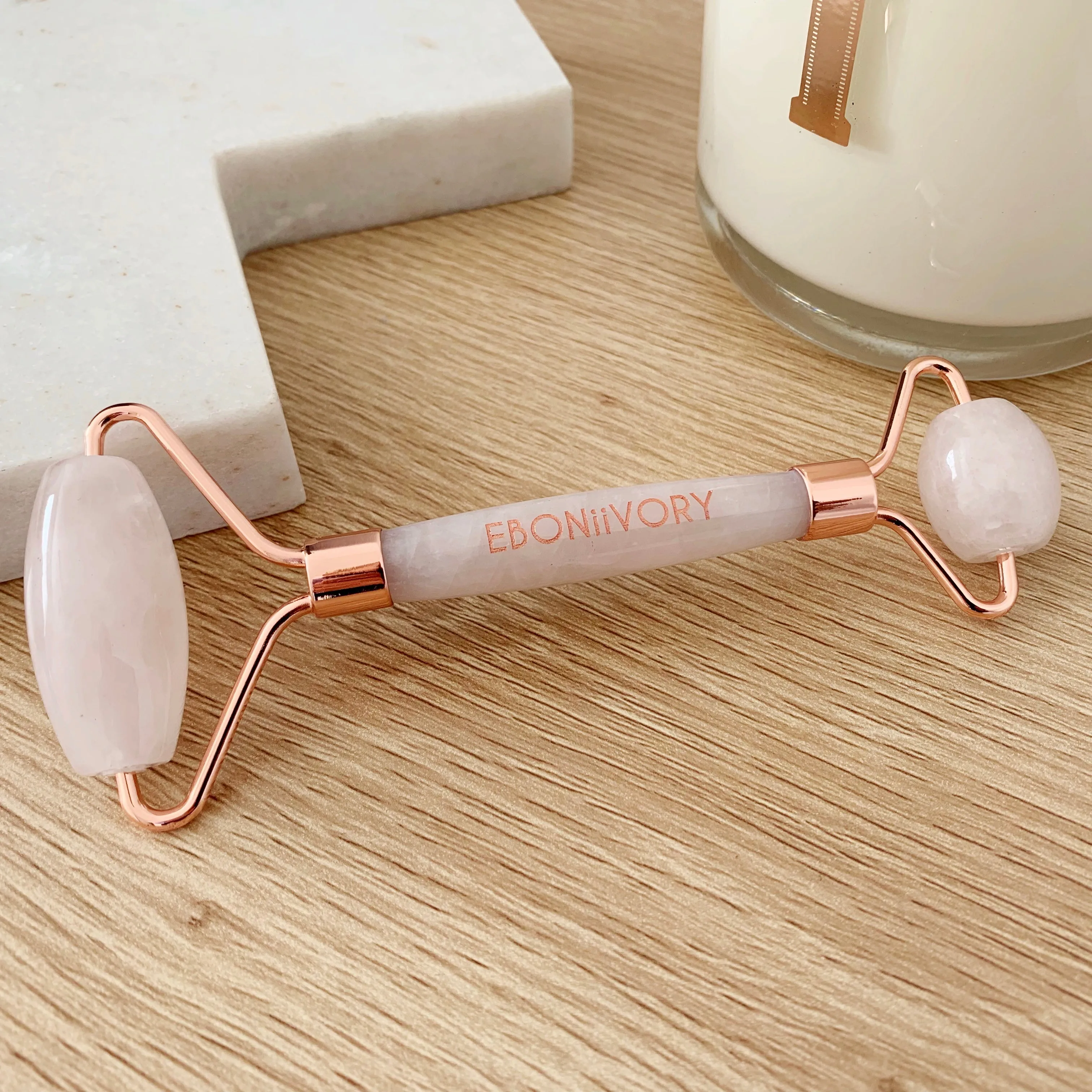 Facial Roller- Rose Quartz