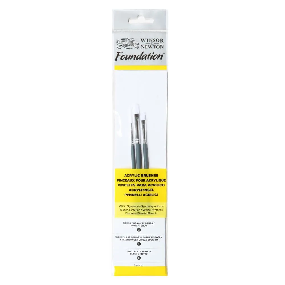 Foundation Acrylic Brush - Short Handle - 3 Pack (2)