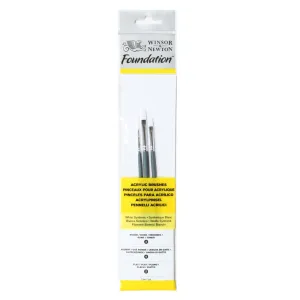 Foundation Acrylic Brush - Short Handle - 3 Pack (2)