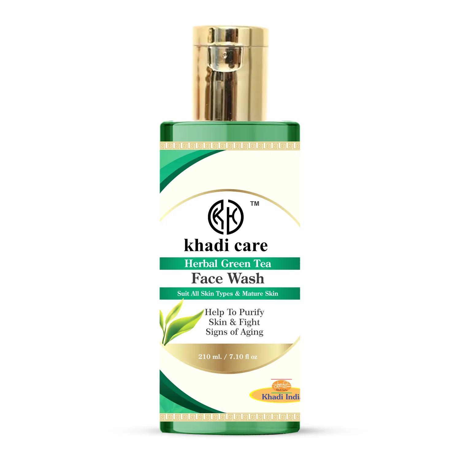 Khadi Care Herbal Green Tea Face Wash  - Pack of 2 - Each 210 ml