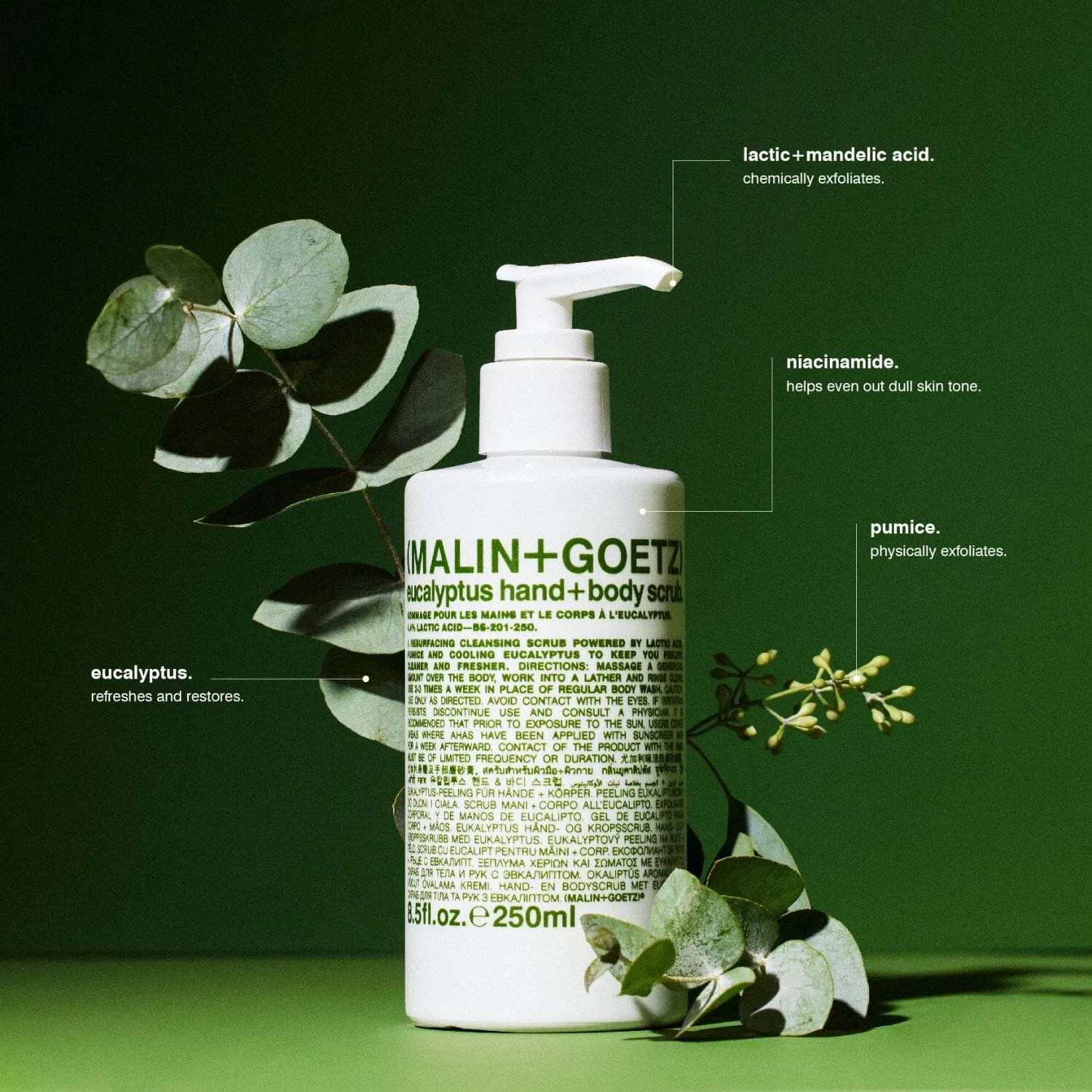 (Malin Goetz) Eucalyptus Hand   Body Scrub (250ml)