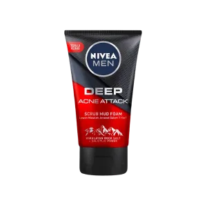 Nivea Men Deep Acne Attack Scrub Mud Foam 100ml