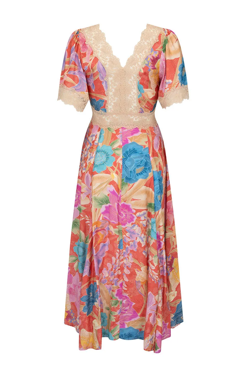 Painter's Garden Lace Maxi Dress