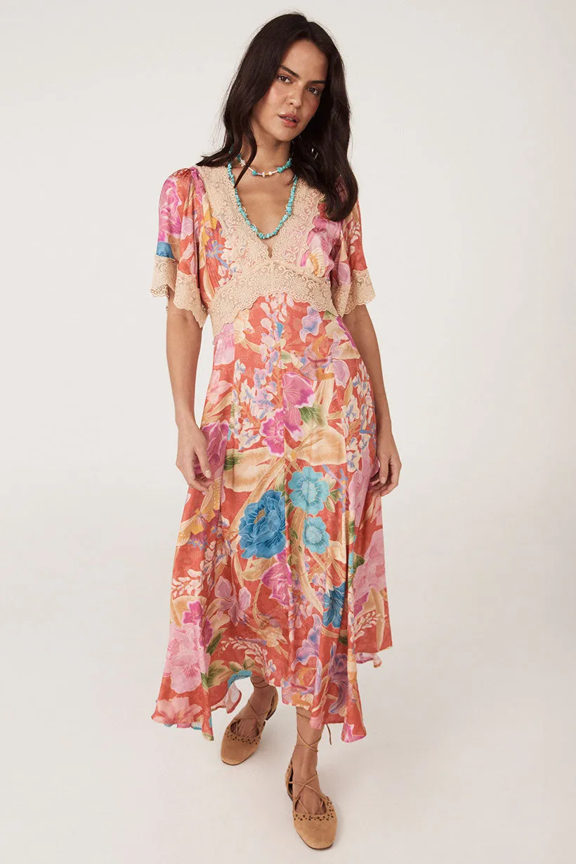 Painter's Garden Lace Maxi Dress