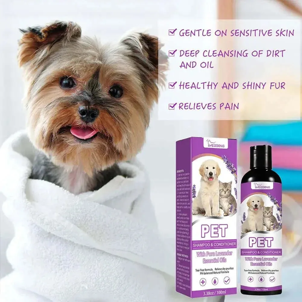 Pet Hair Softening Shampoo Pet Shower Gel Removing Mites