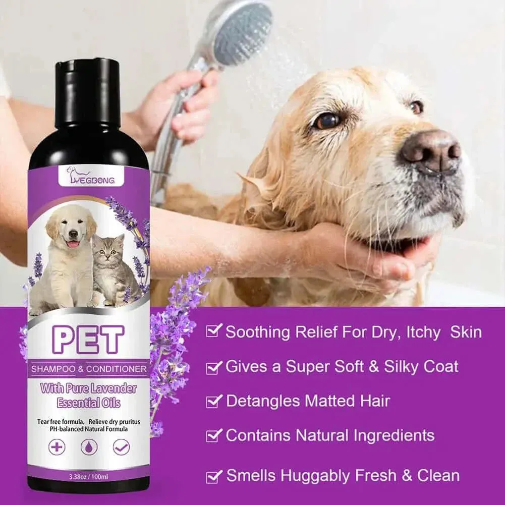 Pet Hair Softening Shampoo Pet Shower Gel Removing Mites