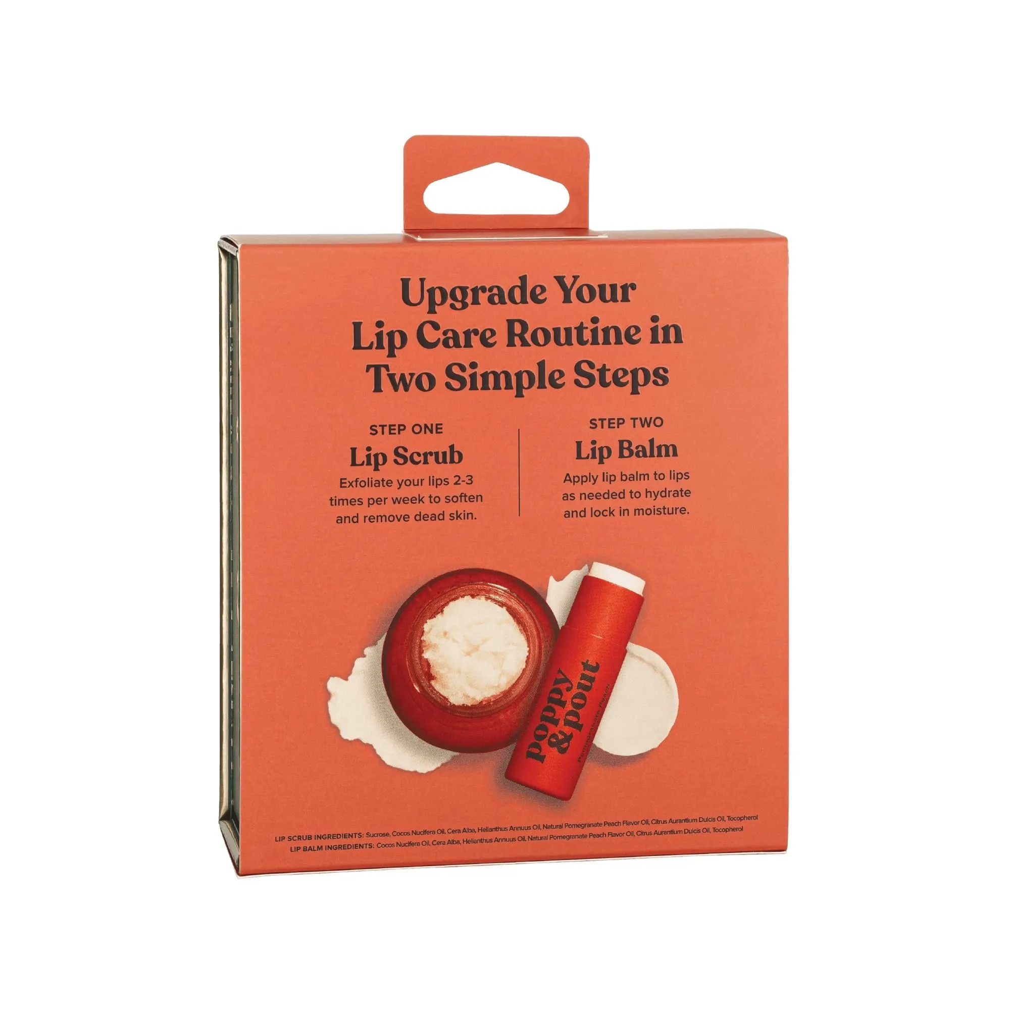 Poppy & Pout Lip Lip Care Duo Gift Set, Pomegranate Peach