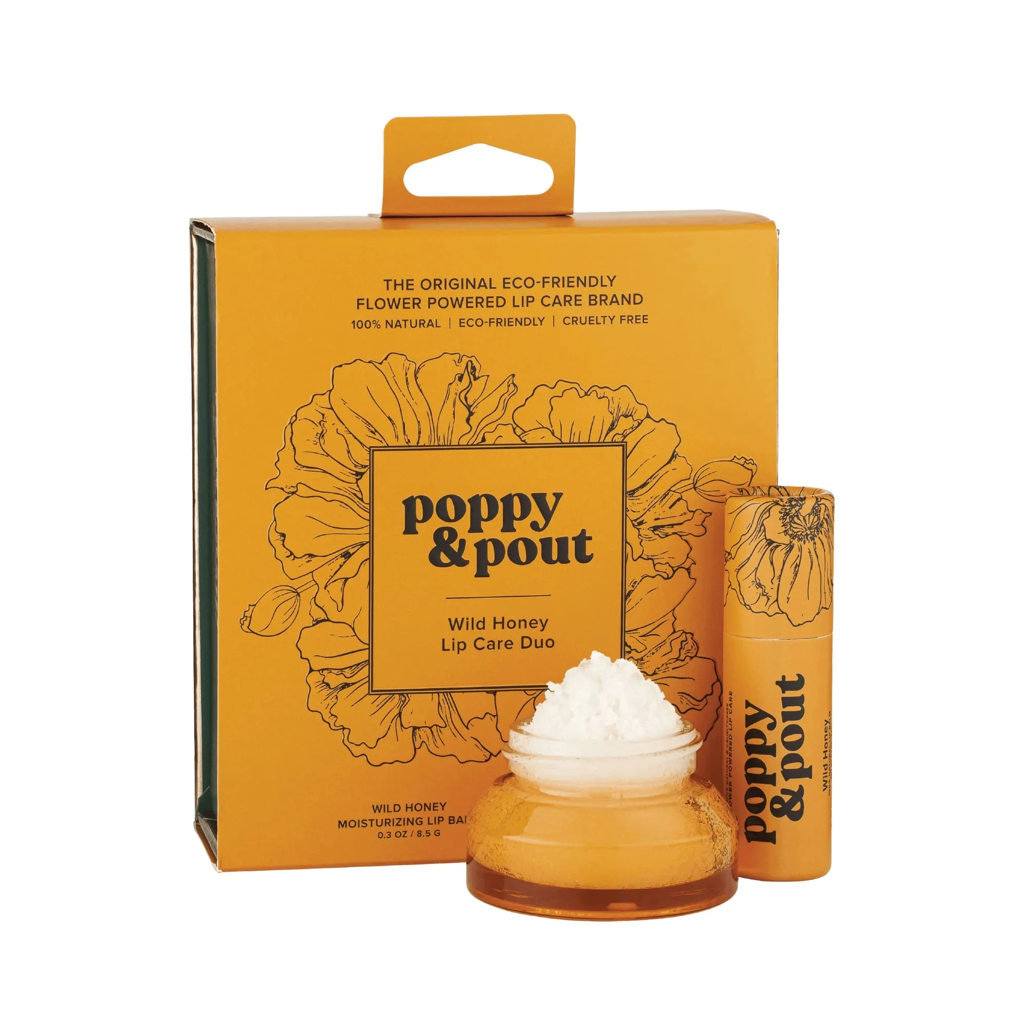 Poppy & Pout Lip Lip Care Duo Gift Set, Wild Honey