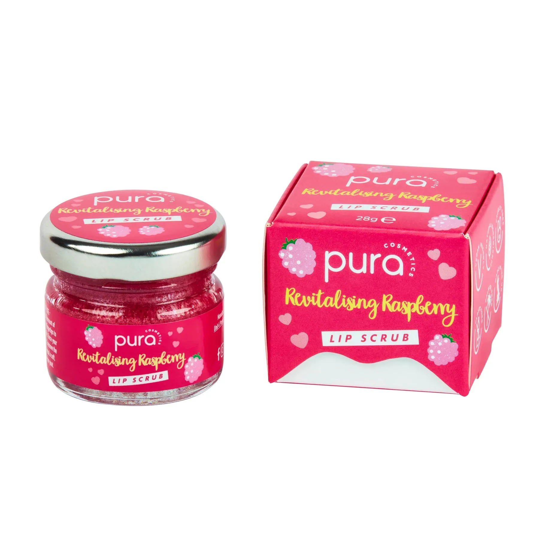 Pura Cosmetics - Revitalising Raspberry Lip Scrub