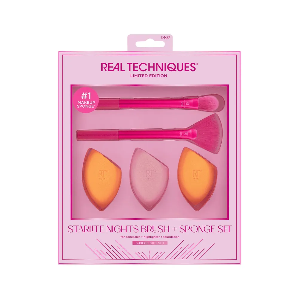 Real Techniques Starlite Nights Brush   Sponge Set