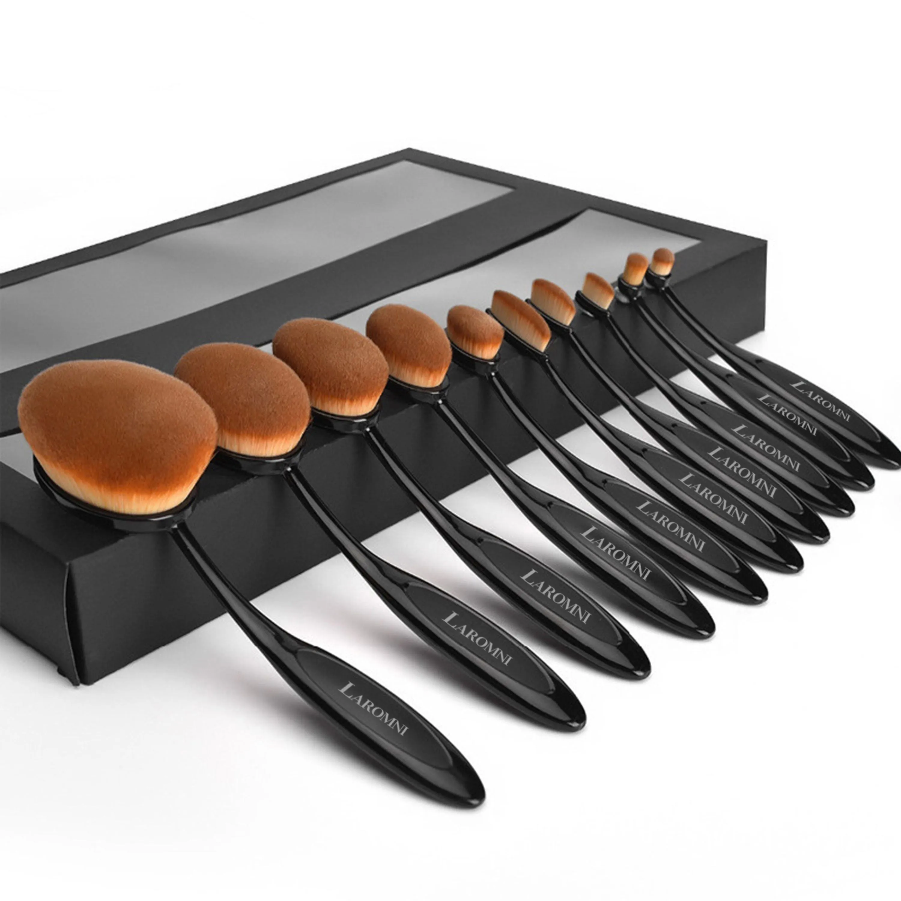 VYSN 10-PCS Oval-Shaped Makeup Brush Set