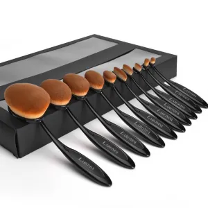 VYSN 10-PCS Oval-Shaped Makeup Brush Set